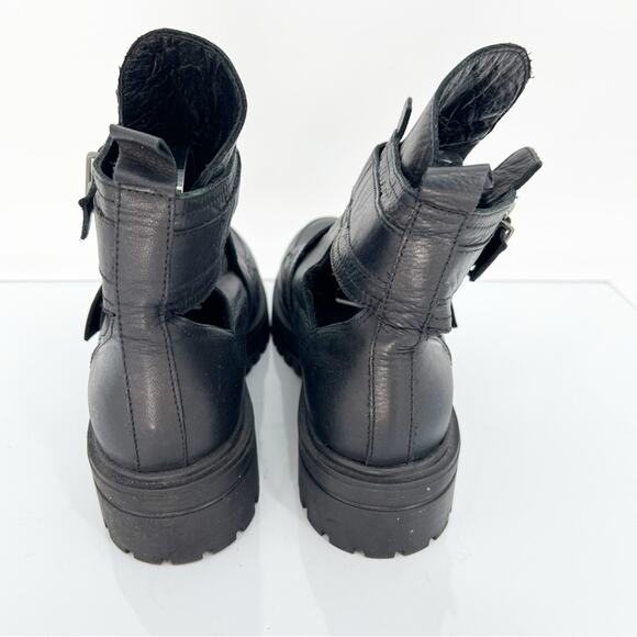 DNA Footwear Leather Open Side Buckle Boots 10 Black - Picture 6 of 11